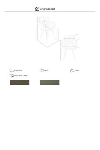 Fauteuil - Kaki - En synthétique, vinyle et polyester