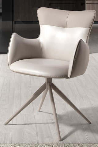 Fauteuil - Beige - En synthétique, vinyle et polyester