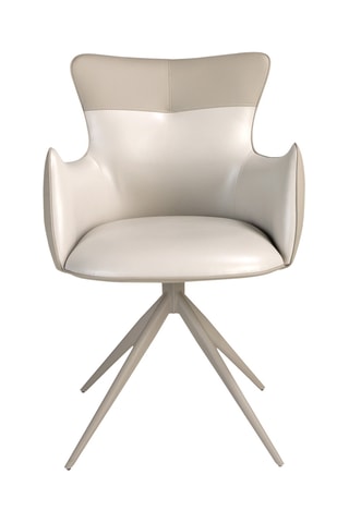 Fauteuil - Beige - En synthétique, vinyle et polyester