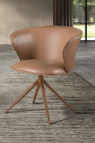 Fauteuil - Camel - En synthétique, vinyle et polyester