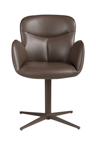 Fauteuil - Marron - Synthétique, vinyle et polyester