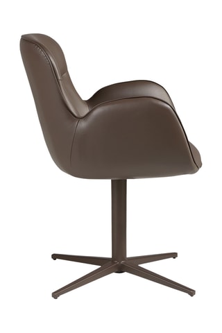 Fauteuil - Marron - Synthétique, vinyle et polyester