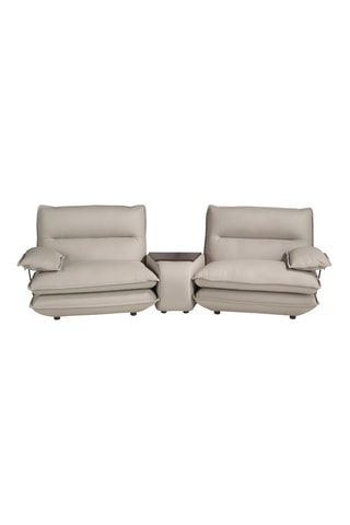 Canapé - Beige - 2 places - En cuir