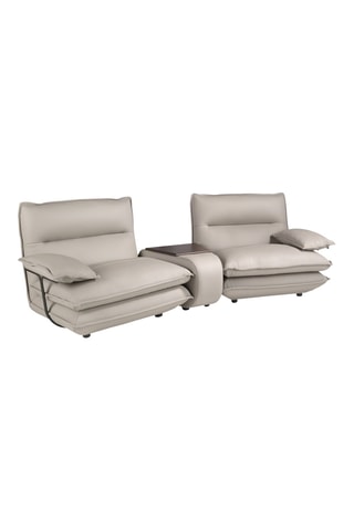 Canapé - Beige - 2 places - En cuir