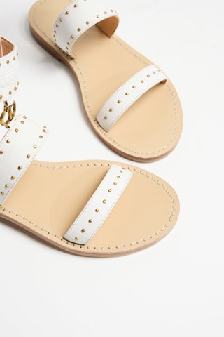 Sandales en cuir - Blanc - Twin Set