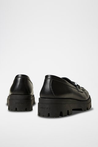 Mocassins plateformes en cuir - Noir