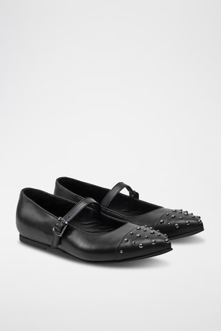 Ballerines en cuir - Noir