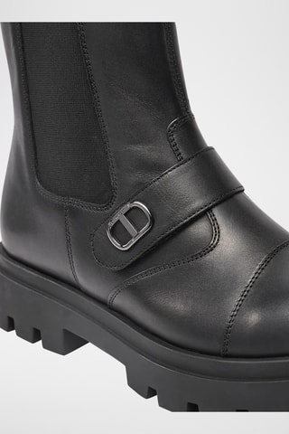 Bottines en cuir - Noir