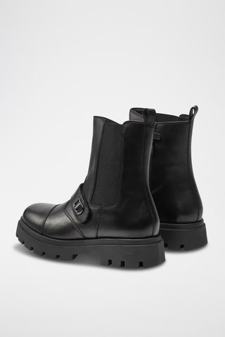 Bottines en cuir - Noir