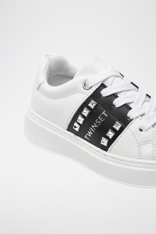 Baskets plateformes en cuir - Blanc