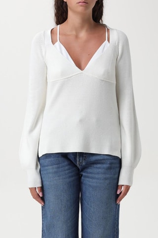 Pull trompe-l'oeil - Blanc - Twin Set