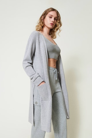 Gilet en laine et cachemire - Gris clair