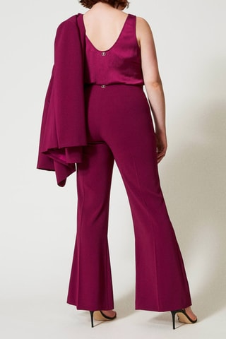 Pantalon droit taille haute - Bordeaux - Twin Set
