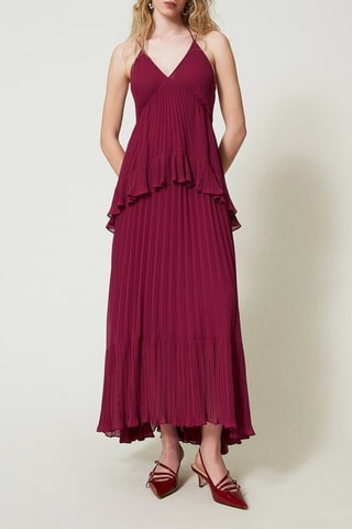 Robe plissée - Bordeaux - Twin Set