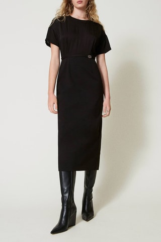 Robe midi - Noir - Twin Set