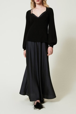 Robe trompe-l'oeil - Noir - Twin Set