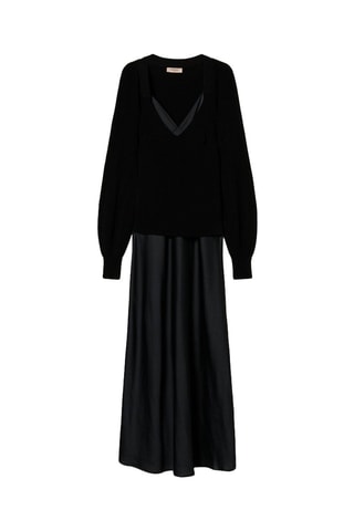 Robe trompe-l'oeil - Noir - Twin Set
