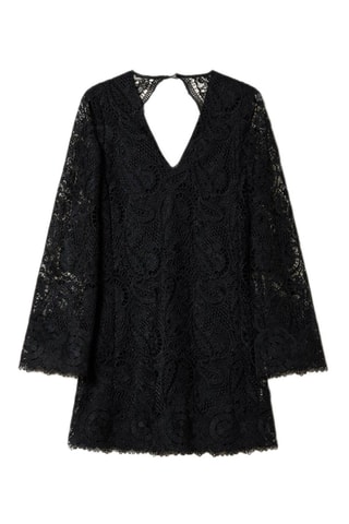 Robe droite en dentelle - Noir - Twin Set