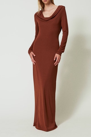 Robe longue - Marron - Twin Set