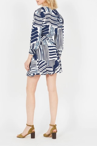 Robe patineuse Bleu marine et blanc