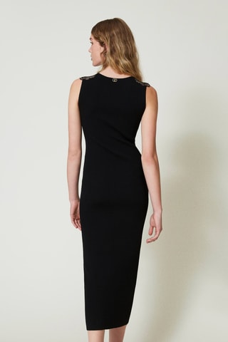 Robe fourreau sans manches - Noir