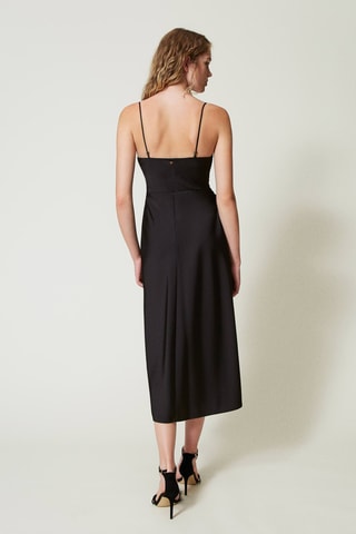 Robe midi sans manches - Noir
