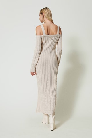 Robe pull en laine et cachemire - Beige