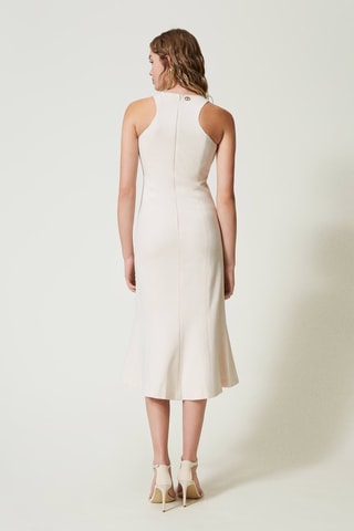 Robe midi sans manches - Blanc