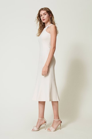 Robe midi sans manches - Blanc