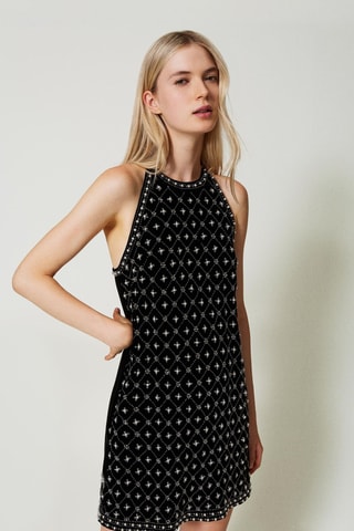 Robe courte sans manches - Noir