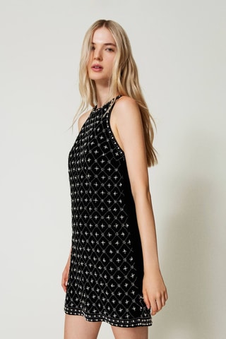 Robe courte sans manches - Noir