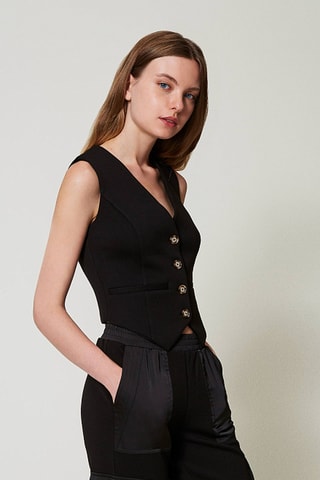Gilet de costume sans manches - Noir