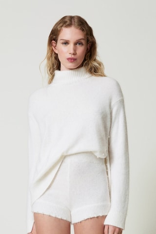Short en angora - Blanc