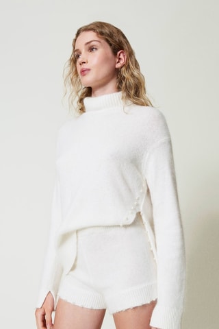 Short en angora - Blanc