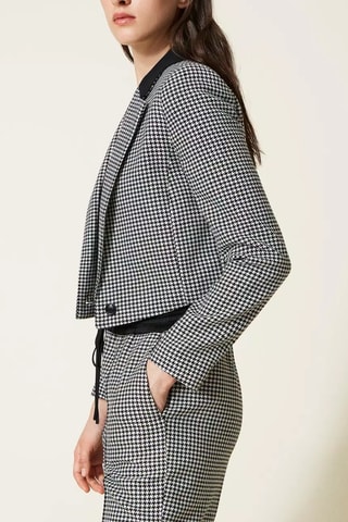 Veste en laine - Noir et écru