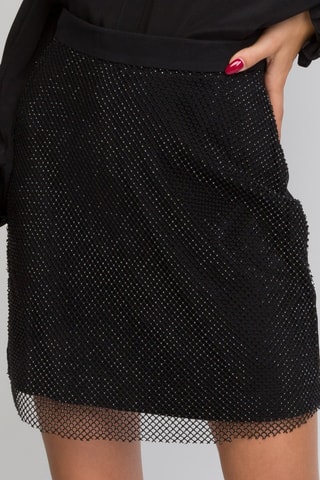 Jupe droite taille haute - Noir