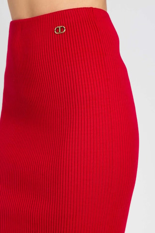 Jupe longue taille haute - Rouge