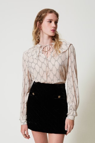 Minijupe taille haute - Noir