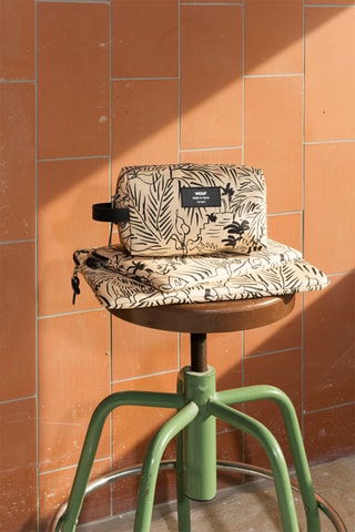 Trousse de toilette Deia - Beige et noir