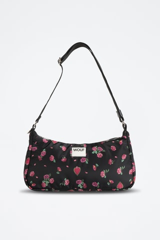 Sac porté épaule Studio - Noir et rose
