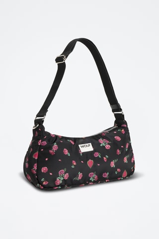 Sac porté épaule Studio - Noir et rose