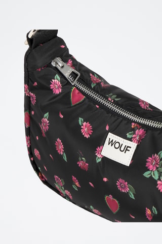 Sac porté épaule Studio - Noir et rose