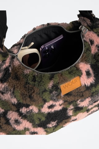 Sac porté épaule Teddy - Rose et vert