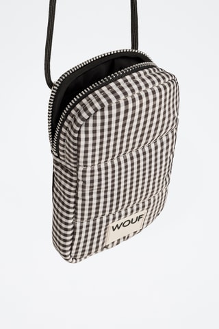 Porte-téléphone Quilted - Blanc et noir
