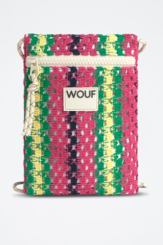 Porte-téléphone Crochet - Rose et vert