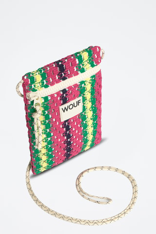 Porte-téléphone Crochet - Rose et vert