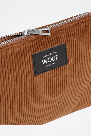 Pochette en velours et coton biologique Corduroy - Marron