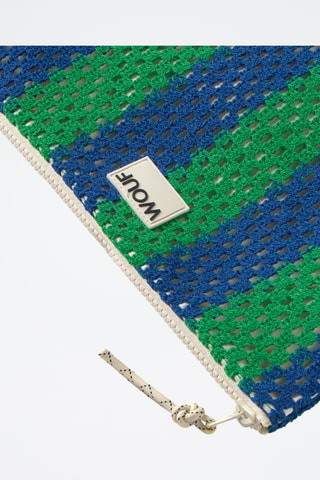 Pochette Crochet - Bleu et vert