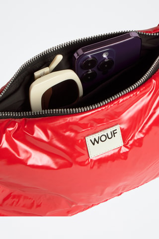 Sac porté épaule Glossy - Rouge