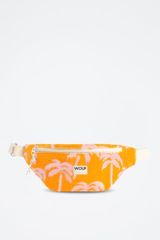 Sac banane en coton biologique Terry - Orange et rose